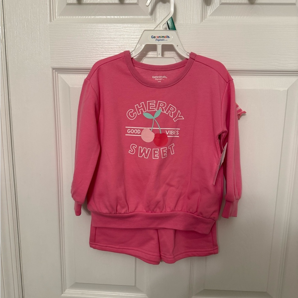 Pink Graphic Kids Sweatshirt by Garanimals four piece